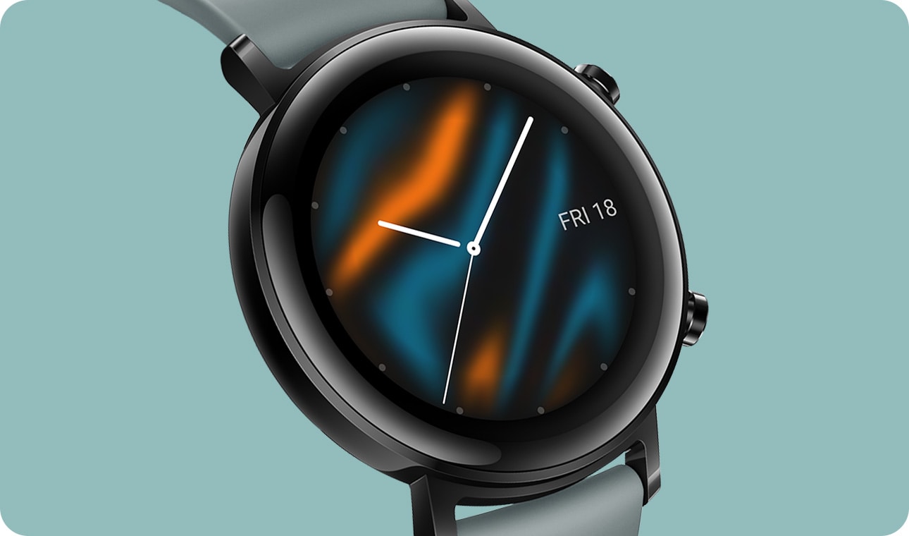 Smartwatch HUAWEI Watch GT 2 42mm Android iOS Leather Strap Classic Edition Gravel Biege